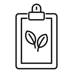 Herbal clipboard icon. Outline herbal clipboard vector icon for web design isolated on white background