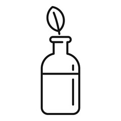 Herbal plant bottle icon. Outline herbal plant bottle vector icon for web design isolated on white background