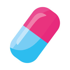 medicine capsule drug isolated icon