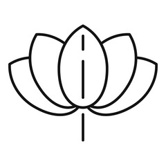 Phytotherapy lotus flower icon. Outline phytotherapy lotus flower vector icon for web design isolated on white background