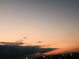 Fototapeta na wymiar sunset in the sky