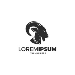 goat logo icon design vector template