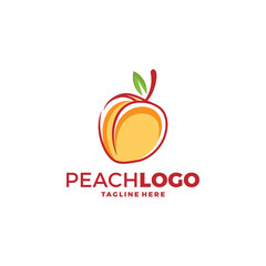Creative Peach Orange Logo Symbol Design Illustration
