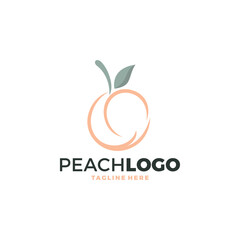 Creative Peach Orange Logo Symbol Design Illustration
