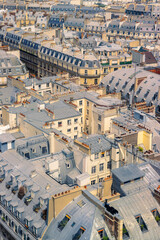 Fototapeta na wymiar Paris apartments aerial view