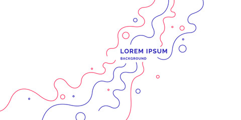 Naklejka premium Bright poster with dynamic waves. Vector illustration.