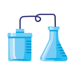medical tube test flask laboratory isolated icon