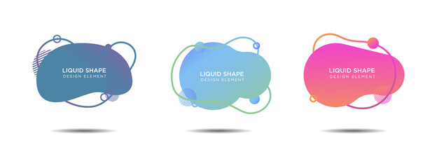 liquid dynamic shape abstract background template