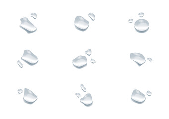 realistic water drop vectors isolated on white background ep42