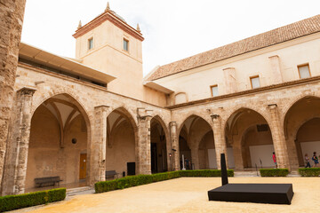 Fototapeta na wymiar Arches in the courtyard of the University of Valencia, Spain.