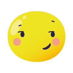 happy emoji face classic flat style icon