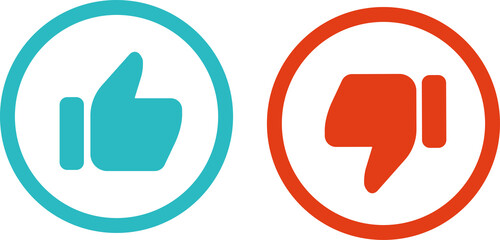 Like and dislike icons collection vector