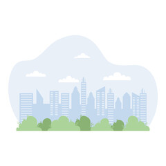 Obraz premium buildings cityscape urban scene icon