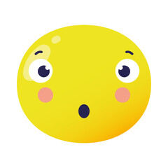 terrified emoji face classic flat style icon