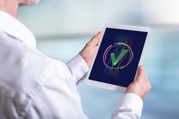 Validation concept on a tablet