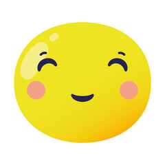 happy emoji face classic flat style icon