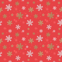 Christmas Snowflakes. Vector Seamless pattern.