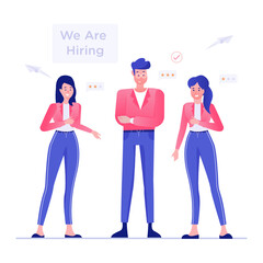 
We are hiring vector, illustration design of candidate selection 
