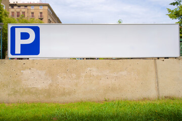 Public parking sign