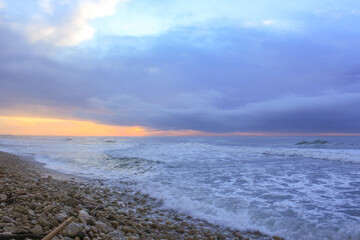 sunset on the beach (Cubelles, Barcelona, Spain)