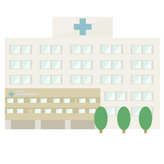 Illustration of the exterior of a general hospital