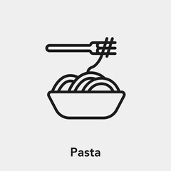 pasta icon vector sign symbol