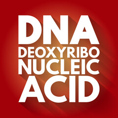 DNA - Deoxyribonucleic Acid acronym, medical concept background