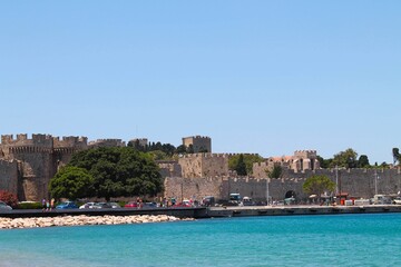 Naklejka premium Rhodes island, Greece. Mediterranean