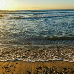sunset on the beach in Cubelles (Barcelona, Spain) © Alba