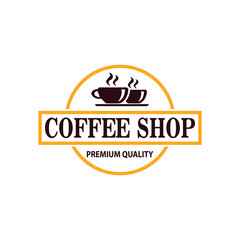 coffee shop illustration design elements vintage vector