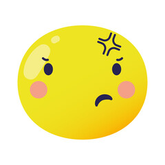 sad emoji face classic flat style icon
