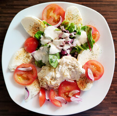 Vegetarischer, gemischter Salat ohne Kohlenhydrate