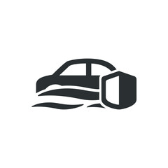 Car flood insurance icon