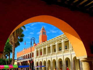 Mexico, Yucatan, Mérida, City Hall (Palacio Municipal)