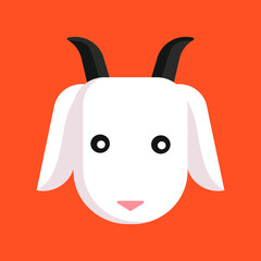 Obraz premium Goat head cartoon 