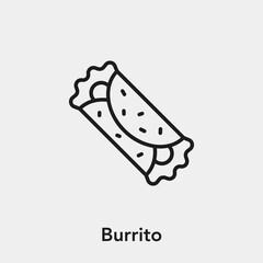 burrito icon vector sign symbol