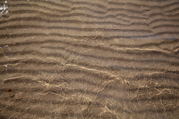 Sandy beach and gentle, soft wave, Baltic nature