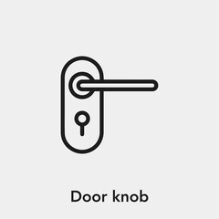 door knob icon vector. Linear style sign for mobile concept and web design. door knob symbol illustration. Pixel vector graphics - Vector.