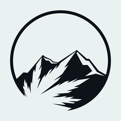 Mountain hemp logo minimalist
