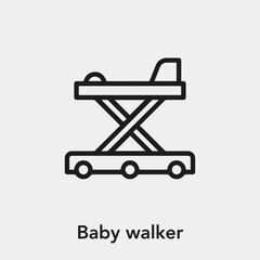 baby walker icon vector sign symbol