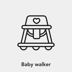 baby walker icon vector sign symbol