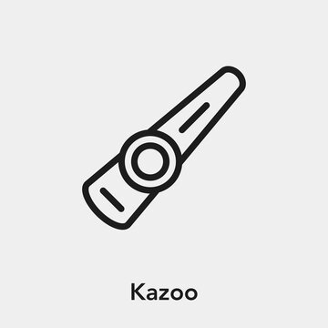 kazoo icon vector. Linear style sign for mobile concept and web design. kazoo symbol illustration. Pixel vector graphics - Vector.