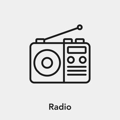 radio icon vector sign symbol