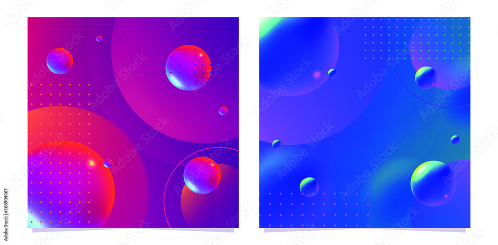 Poster 3d abstract fluid background with liquid modern shapes . isolated vector elements