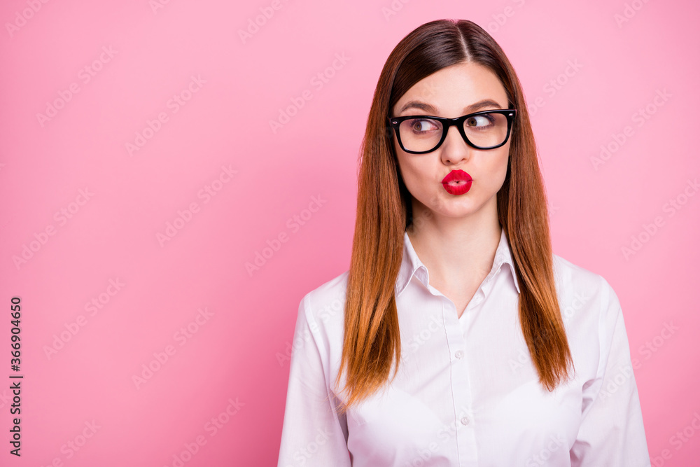 Sticker close-up portrait of her she nice-looking attractive lovely cute charming pretty lovable red-haired 