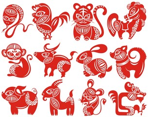 Animals of Chinese Calendar. Chinese zodiac