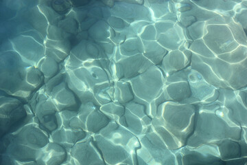 Alanya, TURKEY - August 10, 2013: Travel to Turkey. The waves of the Mediterranean Sea. Water surface.