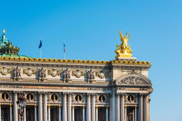 Fototapeta na wymiar PARIS, FRANCE - August 22, 2019: The Palais Garnier, which was built from 1861 to 1875 for the Paris Opera
