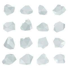 Salt crystal isolated on white