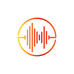 sound wave ilustration logo vector icon